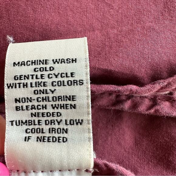 Marrakech by Anthropologie Utility Jacket Field Jacket Anorak Burgundy Medium - Picture 11 of 13